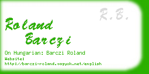 roland barczi business card